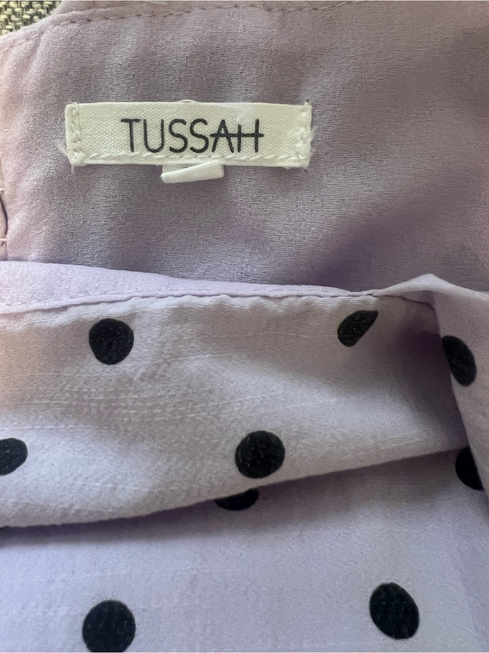 Lilac Polka Dot Tie-Shoulder Midi Dress | Retro | Ruffle Hem - Picture 5 of 8